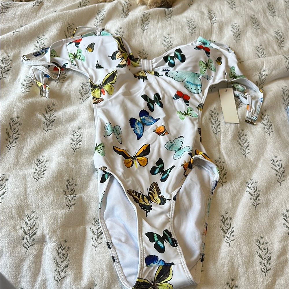 Butterfly Print One Piece Swimsuit